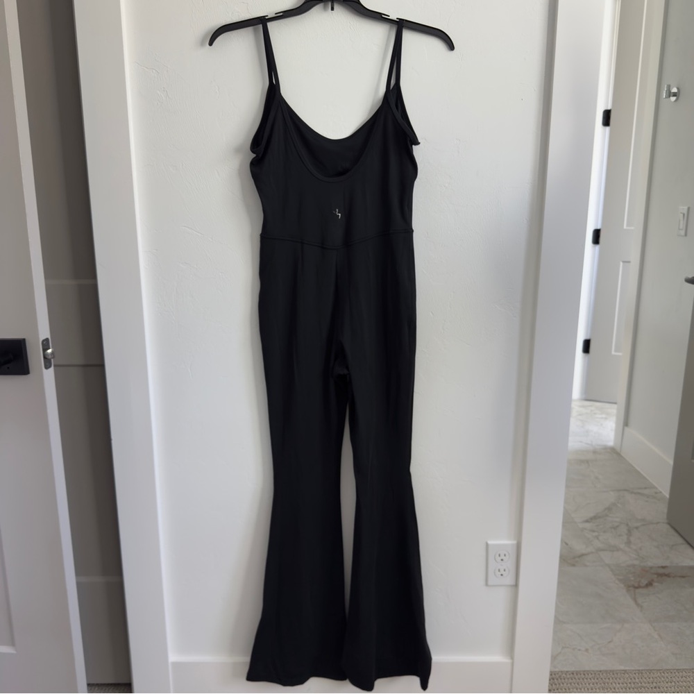 JoyLab Black Corset Flare Leg Jumpsuit Bodysuit Catsuit S - Picture 6 of 9